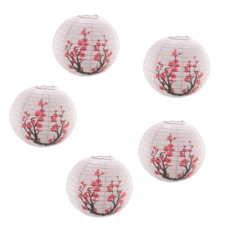 Japanese Lantern Paper - 12-дюймовые японские/Китайские бумажные фонари с цветком