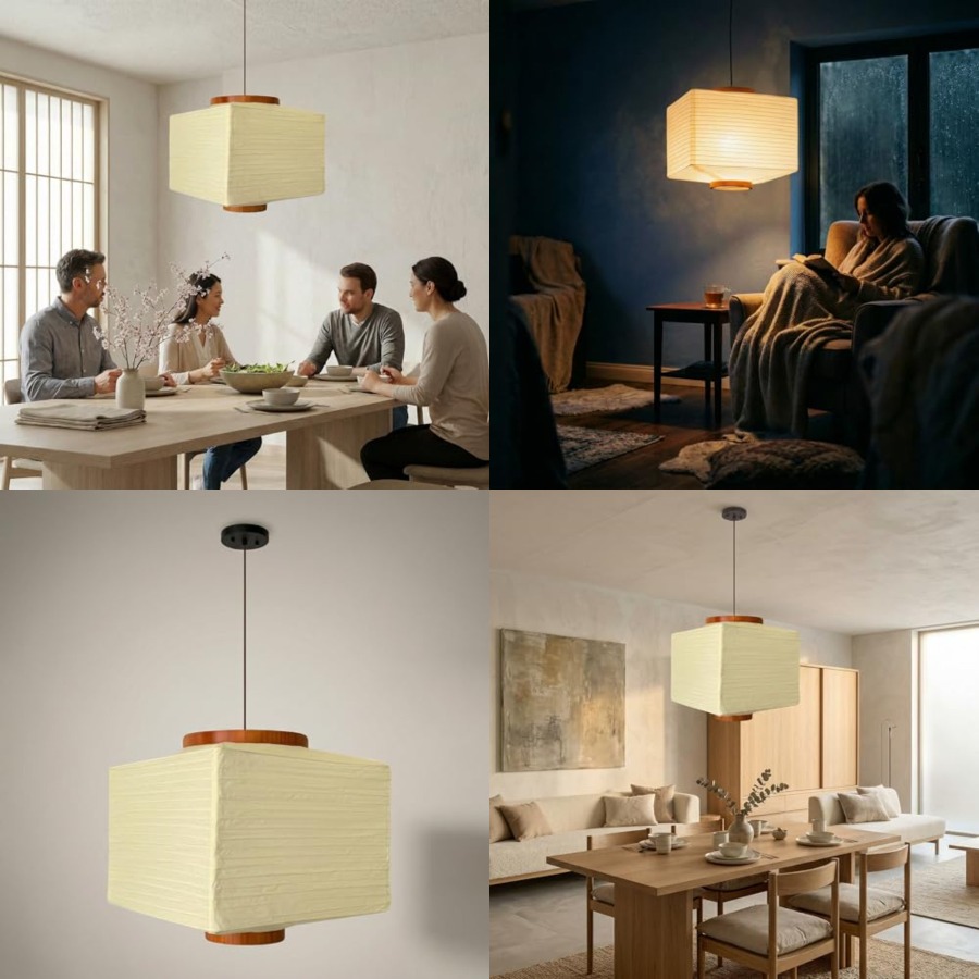 Japanese Lantern Paper - Бумажный светильник-фонарь в японском стиле, подвесной,