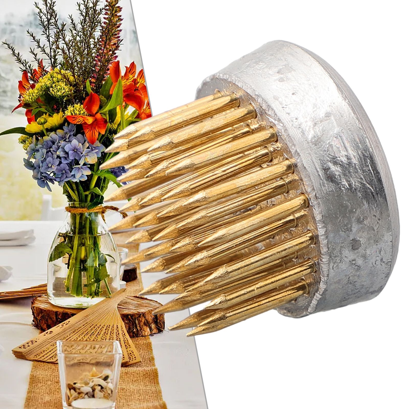 Круглая цветочная лягушка икеб – обзор и цена Ikebana Vase Kenzan